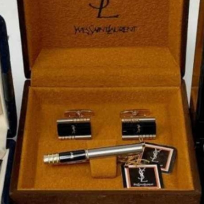 Cufflinks and tieclip YSL02