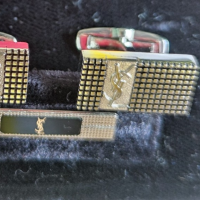 Cufflinks and tieclip YSL03